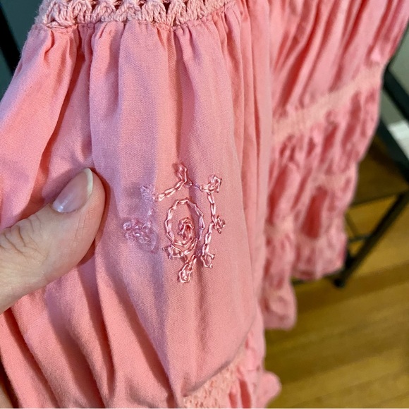 Soho Clothing Co. long embroidered pink dress M - Picture 12 of 12